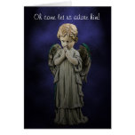Tarjeta de Navidad de rogación del ángel