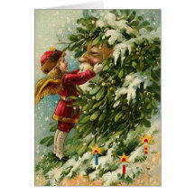 Tarjeta de Navidad de Santa del vintage