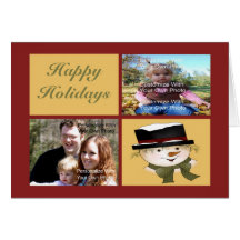 Tarjeta de Navidad de Sr. Snowman Photo
