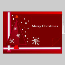 Tarjeta de Navidad decorativa con el texto tarjetas