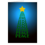 Tarjeta de Navidad del árbol de la paz