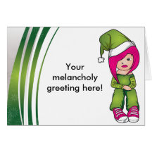 Tarjeta de Navidad del chica de Emo