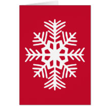 Tarjeta de Navidad del copo de nieve