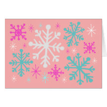 Tarjeta de Navidad del copo de nieve