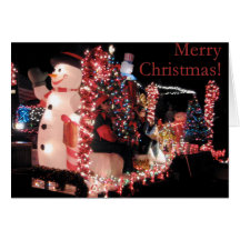 Tarjeta de Navidad del desfile de la luz eléctrica