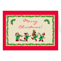 Tarjeta de Navidad del duende