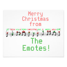 Tarjeta de Navidad del Emoticon Comunicado Personalizado