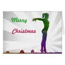 Tarjeta de Navidad del gimnasta