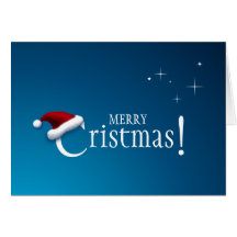 Tarjeta de Navidad del gorra de Santa