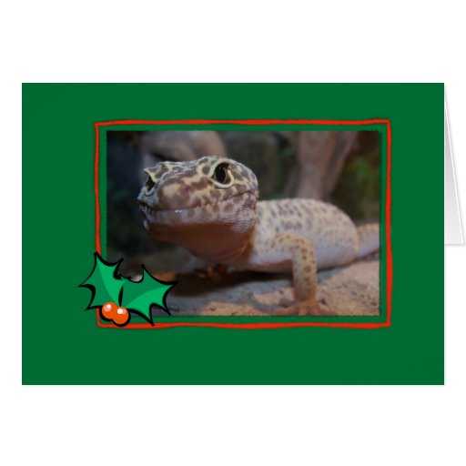 Tarjeta de Navidad del lagarto del Gecko