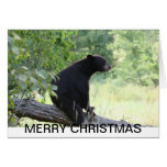 tarjeta de Navidad del oso negro