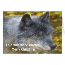Tarjeta de Navidad del partidario de la fauna del 