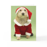 Tarjeta de Navidad del perro de Santa