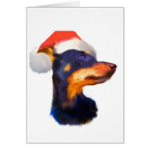 Tarjeta de Navidad del Pinscher miniatura