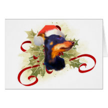 Tarjeta de Navidad del Pinscher miniatura