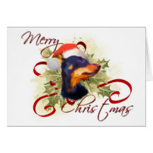 Tarjeta de Navidad del Pinscher miniatura