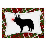 Tarjeta de Navidad del reno de St Bernard