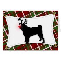 Tarjeta de Navidad del reno del barro amasado
