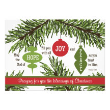 Tarjeta de Navidad del verso de la escritura del 1 Anuncios Personalizados