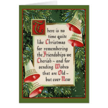 Tarjeta de Navidad del vintage