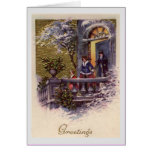 Tarjeta de Navidad del vintage