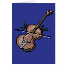 Tarjeta de Navidad del violín de Metis con el salu