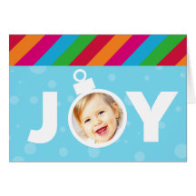 Tarjeta de Navidad doblada ornamento brillante de 
