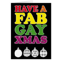 Tarjeta de Navidad fabulosa de LGBT