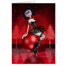 Tarjeta de Navidad gótica - bailarín de ballet - c