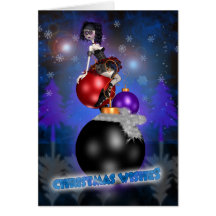 Tarjeta de Navidad gótica - bailarín de ballet - c