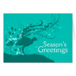 Tarjeta de Navidad gráfica del trullo del lyrebird