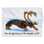 Tarjeta de Navidad humillada del Dachshund