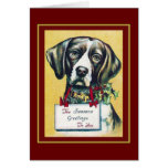 Tarjeta de Navidad ida perro