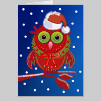 Tarjeta de Navidad linda del dibujo animado con el tarjetas