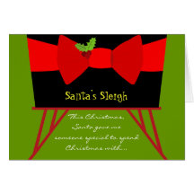 Tarjeta de Navidad linda (trineo) del perrito - pe