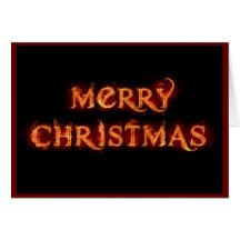 Tarjeta de Navidad llameante