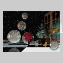 Tarjeta de Navidad mágica con el texto tarjetas
