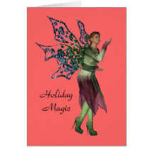 Tarjeta de Navidad mágica del día de fiesta