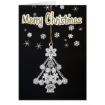 Tarjeta de Navidad negra y blanca