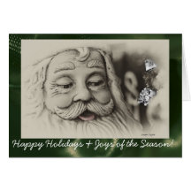 Tarjeta de Navidad, Papá Noel, plantilla