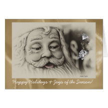 Tarjeta de Navidad, Papá Noel, plantilla