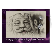 Tarjeta de Navidad, Papá Noel, plantilla