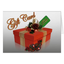 Tarjeta de Navidad para el regalo del rojo del din