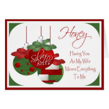 Tarjeta de Navidad para la esposa