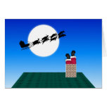 Tarjeta de Navidad pegada de Santa
