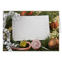 tarjeta de Navidad rizada de plata de la cinta