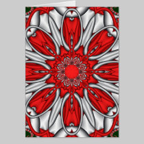 Tarjeta de Navidad roja/blanca decorativa con el t tarjetas