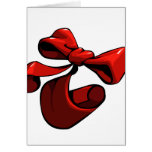 Tarjeta de Navidad roja del arco tarjetas
