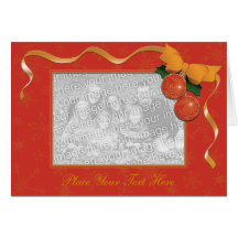 Tarjeta de Navidad roja elegante