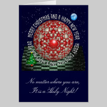 Tarjeta de Navidad tridimensional de Univers con e tarjetas